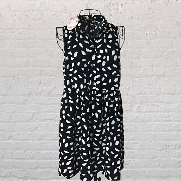 Umgee Dalmation Sleeveless  Button Down Collar Dress Plus size.NWT - Picture 6 of 10